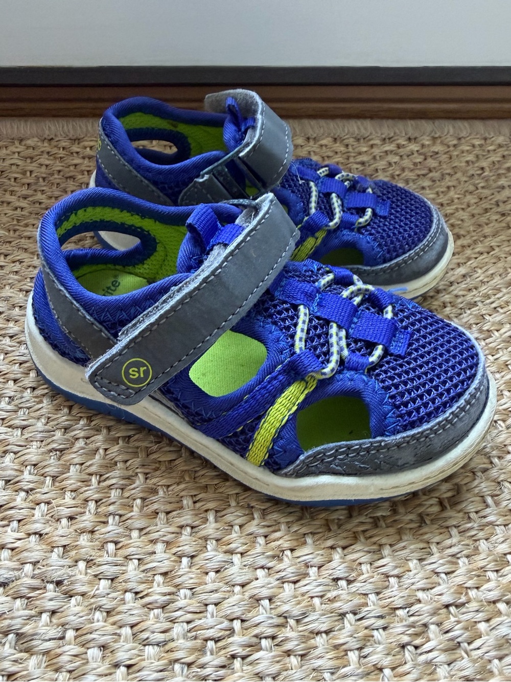 Stride Rite 360 Fin Boys Sandals Blue/Green Size 6M Machine Washable Memory Foam
